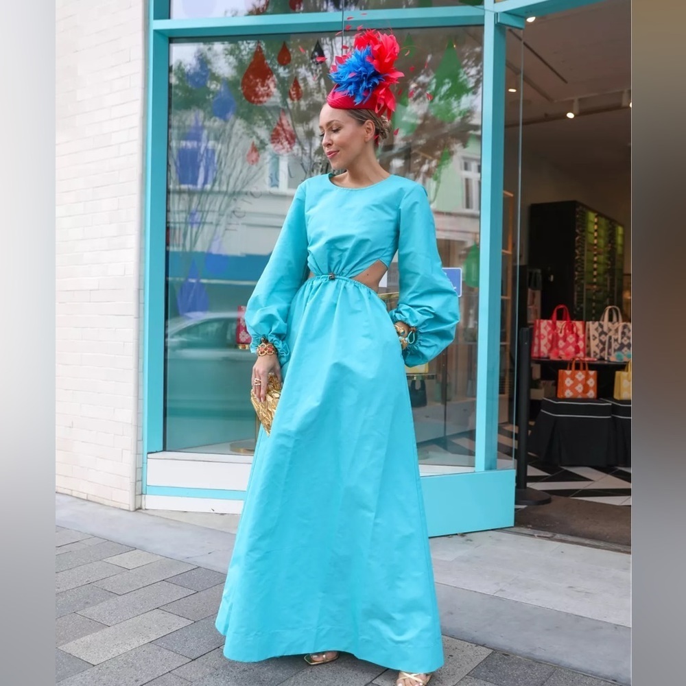 Staud Ivy Cut-Out Maxi Dress 👗 in Crystal Waters​​​ - Picture 12 of 13